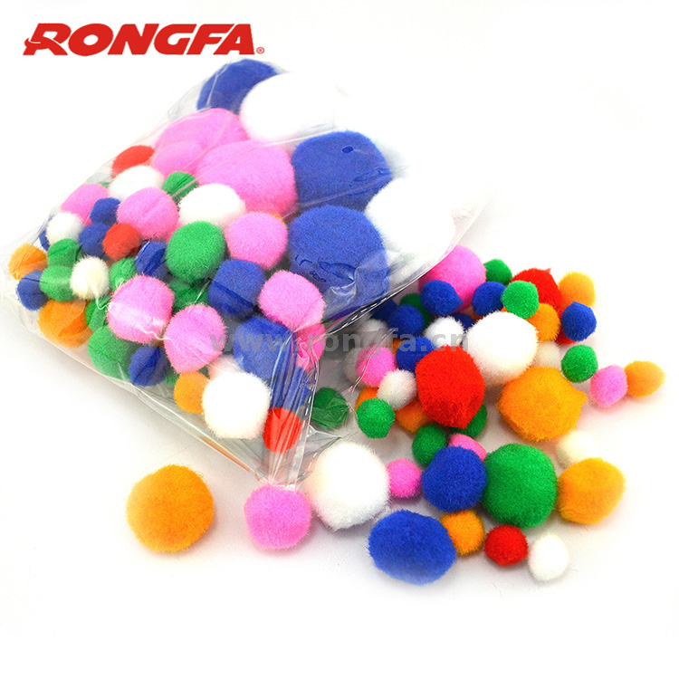 Colorful Craft Pompoms 100 Pcs/bag