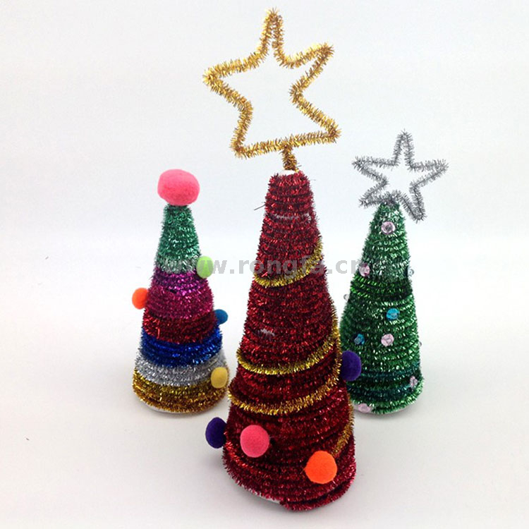 Glitter Metallic Colorful Pipe Cleaners Chenille Stems 8mm 50cm 10pcs